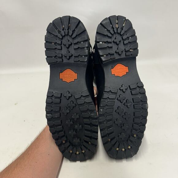Vintage Harley-Davidson Motorcycle Flame Logo Boots “Black”